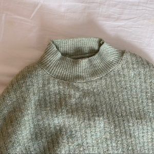 Light green mock neck sweater